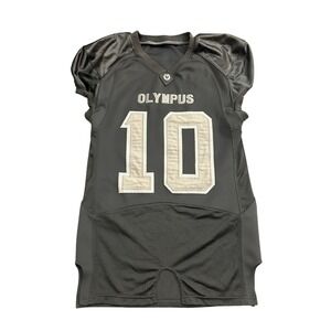 Olympus Football Jersey Men Medium Black Cream Number 10 Excellent Mesh Athletic